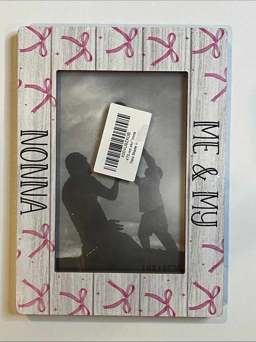 "Me & My Nonna" Pink Bow Photo Frame 4”x6”